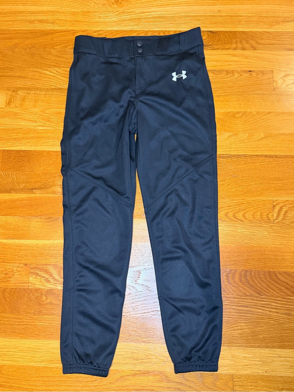 NWT Under Armour Youth Medium Black Baseball Pants Tapered Fit Boys YM